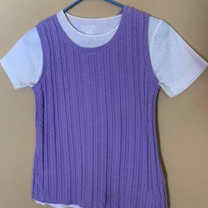 Summer Knit Tee & Vest Set